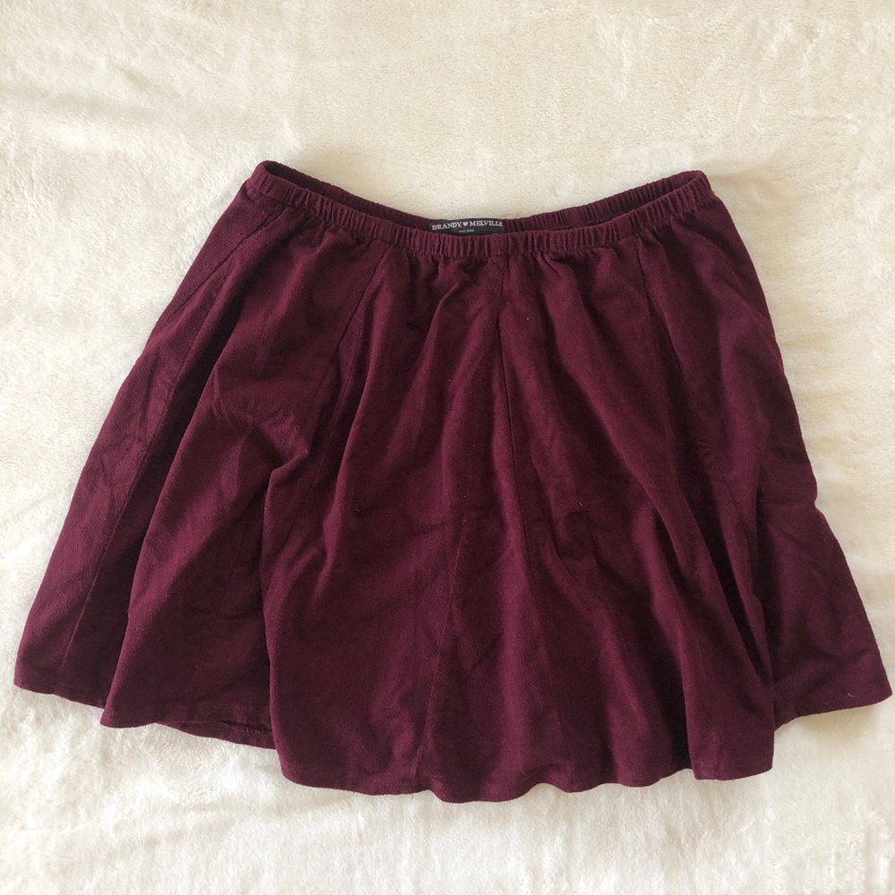Brandy Melville burgundy skirt